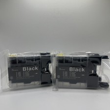 2-Pack Black Ink fits Brother LC12 LC40 LC71 LC73 LC75 LC400 LC1240 NEW SEALED. picture