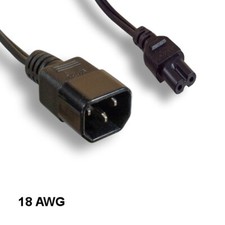 Kentek 2' IEC-60320 C14 to C7 2Prong Power Cable SPT-2 18 AWG for Travel/PDU/UPS picture