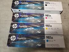 Set 4 Genuine  Sealed HP 981X Blk 981 Cyn Mag Yel Inks 2021-2024 NEW GENERATION picture