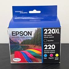 Epson Genuine 220XL T220XL-BCS DURABrite Ink Cartridges 4-Pack CMYK picture