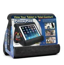 Ontel Pillow Pad Multi Angles Soft Tablet Stand Gray Grey Deluxe picture