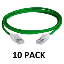10x Cablexpress Mini CAT6 RJ45 568B UTP Slim Clear Boot Cable 298704 - 14ft picture