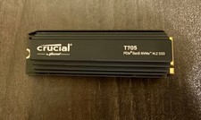 Crucial T705 2TB PCIe Gen5 NVMe M.2 SSD with Heatsink, Fast Storage, Used picture