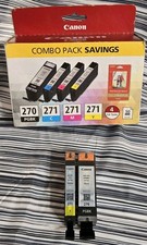 Canon PGI-270 CLI-271 Ink Cartridge 6 Pack + 4 x 6 Photo Paper New Genuine OEM picture