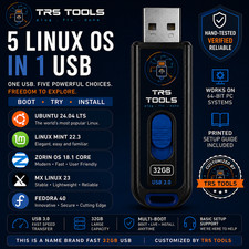 Mint Zorin MX Fedora Ubuntu 5 Linux OS Multi-Boot 32 GB USB picture