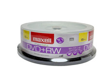 Maxell DVD-RW 4.7GB 120 Min 4x Rewritable Blank Media Discs 15 pack NEW picture