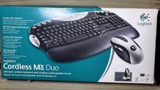 NEW OPEN BOX Logitech MX Duo Cordless Wireless Keyboard w/Wireless Optical Mouse picture