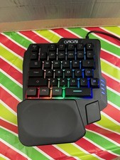 CHONCHOW One Handed Gaming Keyboard Rainbow LED Light Up, 35 Keys USB Hub picture