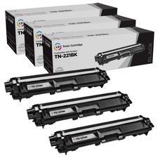 LD Compatible Brother TN221 3PK Black Toner Cartridges  DCP, HL, MFC Printers picture