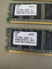 6 Samsung 256MB DDR PC2700-25331-Z Desktop Memory Ram chips M368L3223FTN-CB3 picture