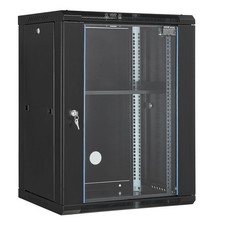 VEVOR 15U Wall Mount Network Server Rack Cabinet Enclosure 18'' Glass Door Lock picture