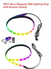2PCS 40cm Magnetic RGB Lighting Strip With 5V 3Pin ARGB Remote Control picture