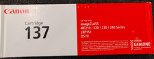 Canon 137 Black Laser Printer Toner Cartridge - New , P2 picture