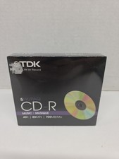 TDK 40X 80-Minute 700MB/Mo CD-R Discs (5-Pack) New In Package-Sealed picture