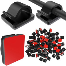 Blulu 100 Pcs Adhesive Cable Clips Bulk Wire Holder for Cord Organizer Clips Cab picture