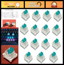 48PCS Green Dustproof Replacement Switches, Pre-Lubed 3pin Clicky for Gaming Key picture