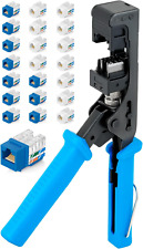 Easyjack - 90° Angled Speed Termination Tool - with 10 Blue & 10 White Cat6 Keys picture