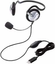 Elecom Headset Microphone PS4 Compatible USB Double Ear Neckband 1.8m HS-NB05USV picture