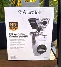 Aluratek AWC01F 1080p HD Webcam 30fps USB 2.0 Video Conferencing, Silver/Black picture