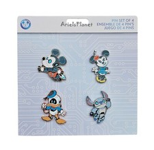 Disney Parks Mechanical Mickey Minnie Mouse Donald & Stitch Booster Pack Pin Set picture