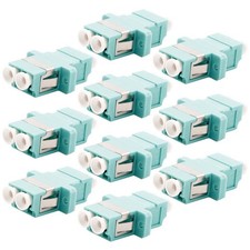 10x LC/UPC Fiber Optic Multimode Duplex Optical Coupler Adapter Cable Connector picture