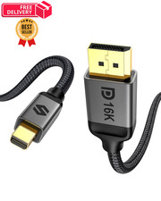 Silkland 16K Mini DisplayPort to 2.1 Cable, 3.3FT, Dark Grey picture