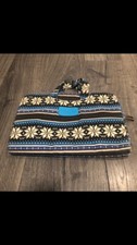 Dachee Turquoise Flowers Patten Waterproof Laptop Shoulder Messenger Bag Case picture