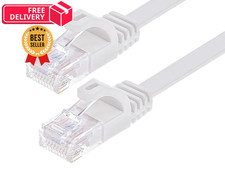 Monoprice Cat6 Ethernet Patch Cable - RJ45, Stranded, 550Mhz, 50 Feet, White picture