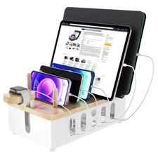Charging Station for Multiple Devices Apple,New Upgrade Wood Charging Station... picture