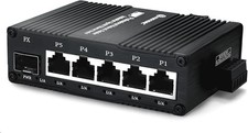 Mini Industrial 5 Port Gigabit Ethernet Switch + 1G SFP Slot, DIN Rail  picture