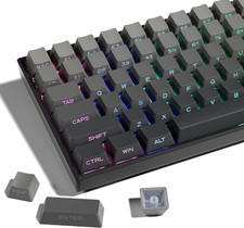 136 Keys PBT Keycaps Side Printed Double Shot Shine Through Gray OEM Profile picture