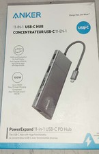 Anker PowerExpand 11-in-1 4K HDMI DisplayPort 100W PD Ethernet SD USB-C 3.2 Hub picture
