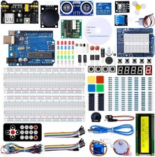 Arduino Uno R3 Starter Kit with Breadboard Sensors LEDs Tutorial for Beginners picture