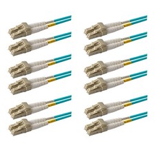 6-Pack 1 Meter Multimode OM3 Duplex LC to LC Fiber Jumper | Fast USA Shipping picture