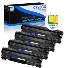 4PK CF283X Toner Compatible with HP LaserJet Pro MFP M225rdn M225dn M201dw M201n picture