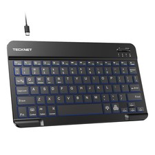 Bluetooth iPad Keyboard, Mini Portable Keyboard with Backlit, Slim Quiet Keyb... picture