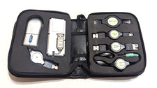 Cisco Zip Cord Cable Connection Adaptor Mouse 6 pc Kit, BlackTravel Storage Case picture