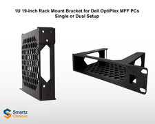 1U 19-Inch Rack Mount Bracket for Dell OptiPlex MFF PCs – Single or Dual Setup picture