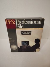 PFS: Professional File-File Management Software Supports DOS 2.0 / IBM 1988 Rare picture
