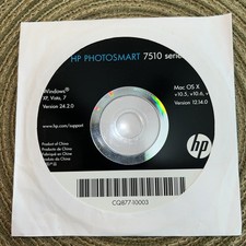 HP Photosmart 7510 Series CD Windows XP Vista 7 Version 24.2.0 MAC OS X v10.5 10 picture