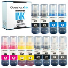 12PK T552 552 Printer Ink Bottle Compatible for Epson EcoTank Photo ET-8500 8550 picture