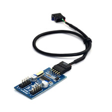 Internal 9-Pin USB2.0 Splitter 1 Male To 2 Female Motherboard Pin to PC Case h picture
