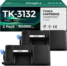 KingKJ TK-3132 TK3132 Toner Cartridge Black 2-Pack High Yield Replacement for picture