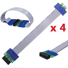 4 Pcs PCI-E 1X Riser Card Ribbon Graphics Card Extender Extension Cable 15cm picture