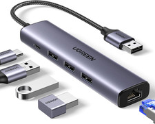 UGREEN USB to Ethernet Adapter, 5 in 1 USB Hub with Ethernet, Plug and Play, Mul picture