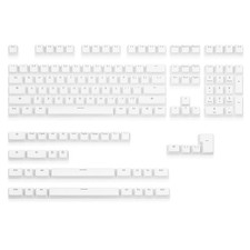 White Pudding Keycaps Backlit PBT Doubleshot Cherry MX Keyset OEM White picture