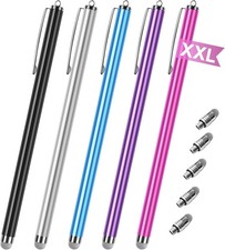 Stylus pens for Touch Screens [5 Pack Long Pen Body] Fiber mesh Solid color picture