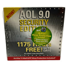 Vintage Sealed Software AOL 9.0 Security Edition McAfee Virus Protection CD-ROM picture