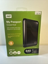 WD My Passport Essential Ultra-Portable Hard Drive 640GB Auto Backup Storage picture