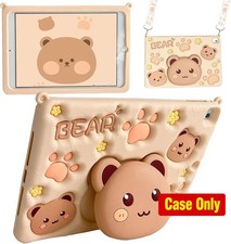 Case for Galaxy Tab A9+ 11 Inch 2023 Cute 3D Kawaii Cookie Bear Silicone Cover picture